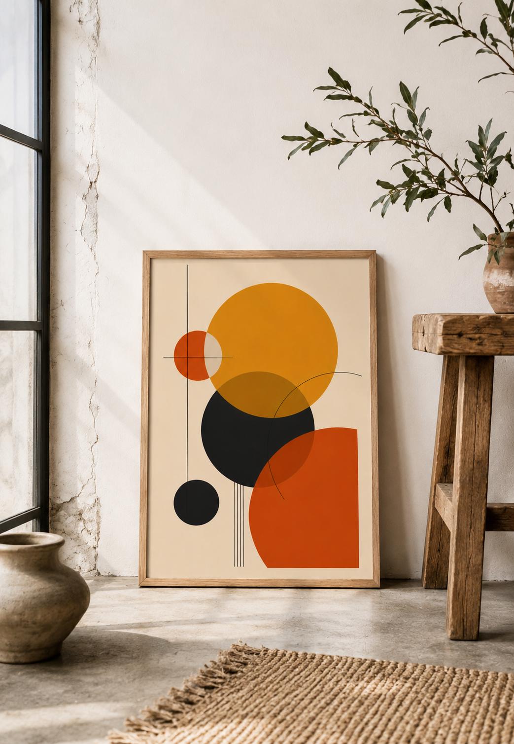 Bauhaus Geometric Wall Art — artwork view 2