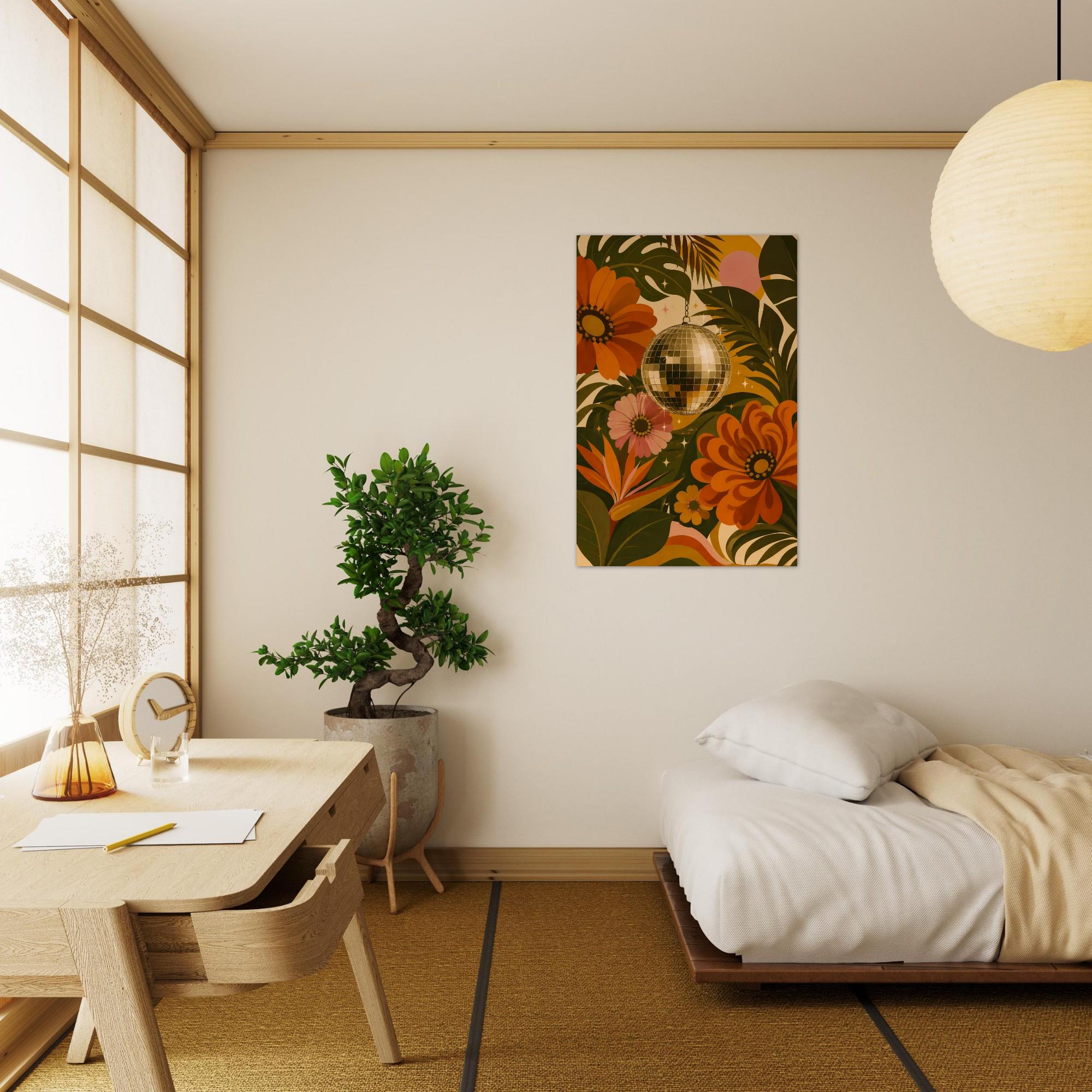 Retro Floral Poster — artwork view 2