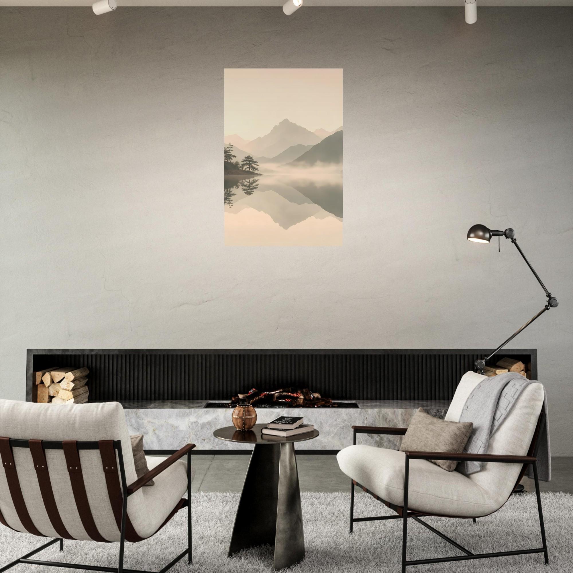 Japandi Landscape Wall Art — artwork view 2