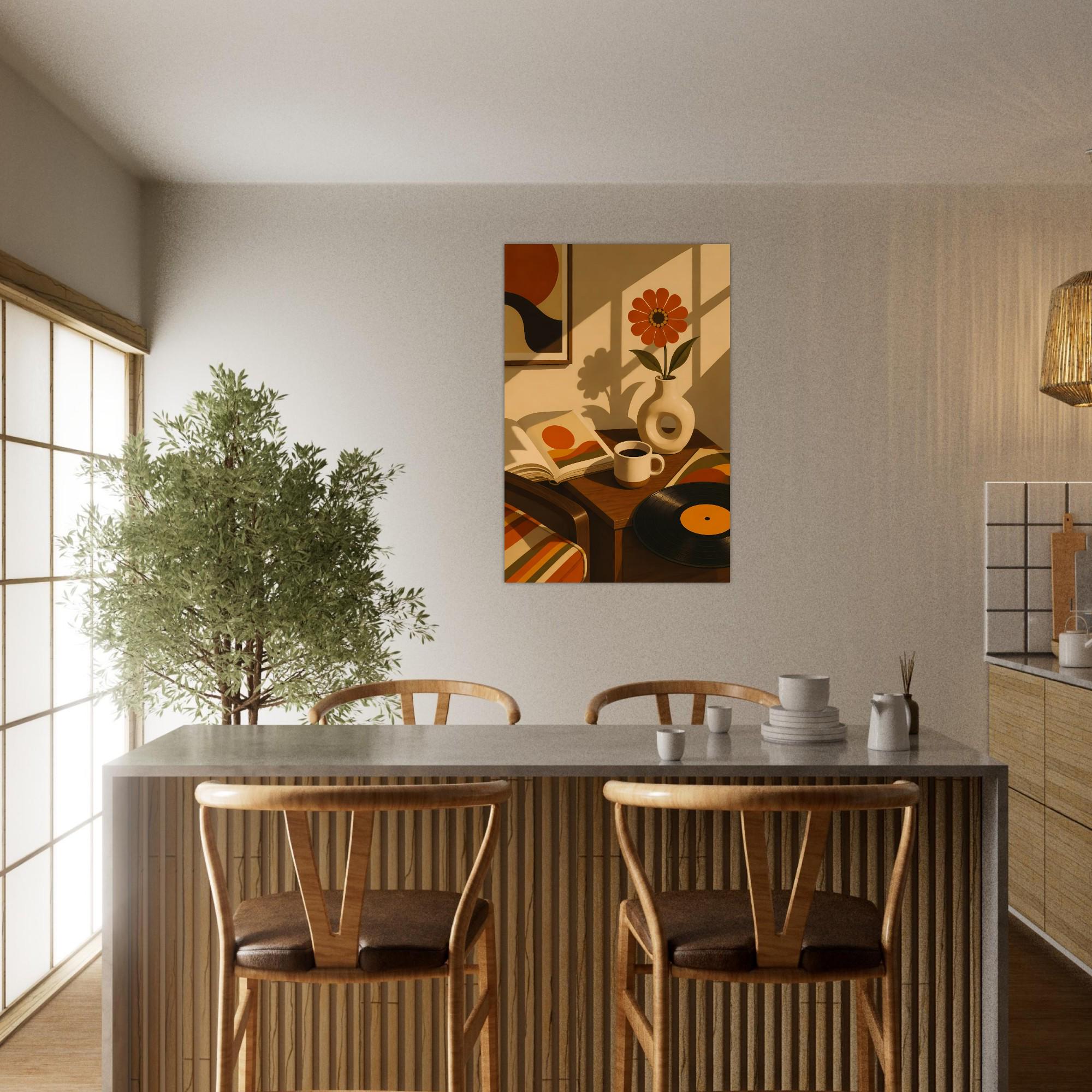Mid Century Floral Wall Art — artwork view 2