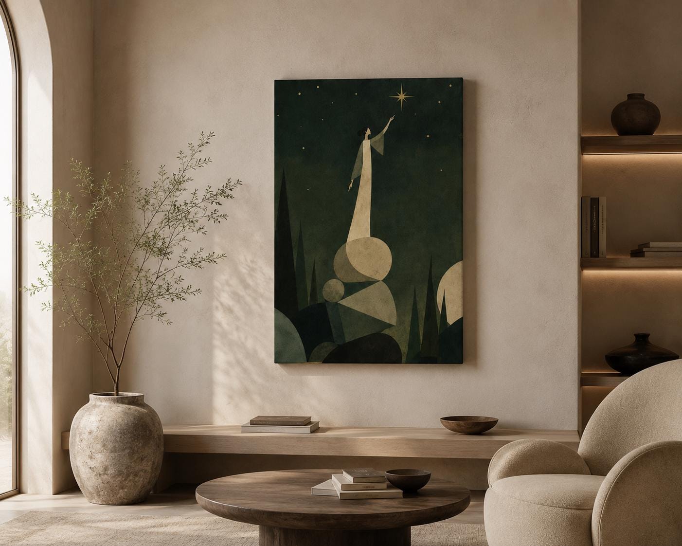 Scandinavian Abstract Wall Art — artwork view 2