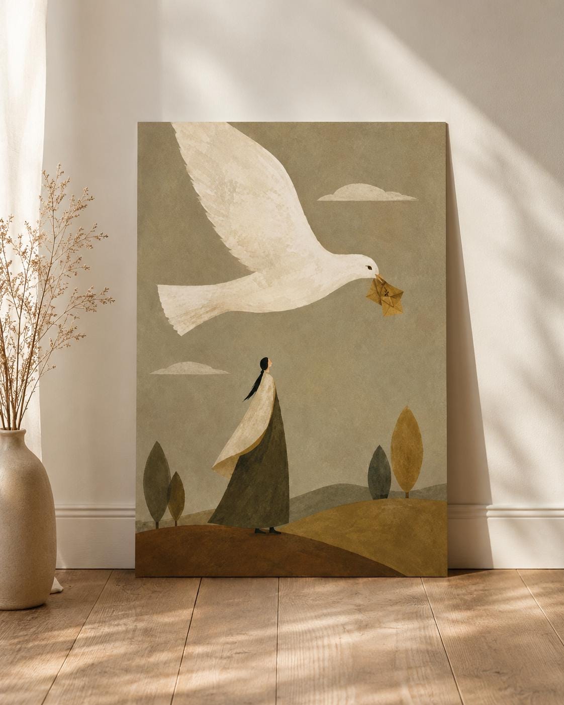Scandinavian Bird Wall Art — artwork view 2