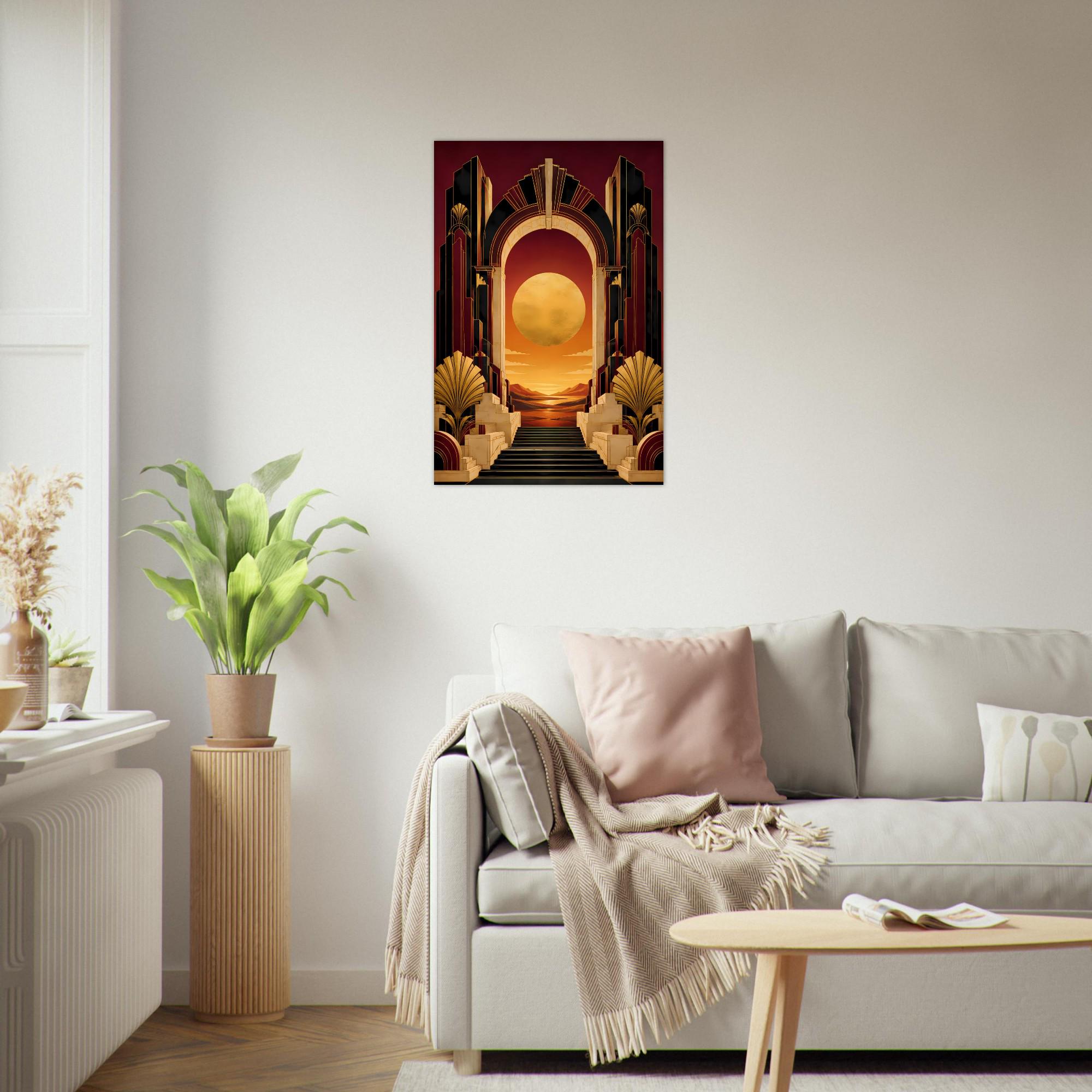 Art Deco Geometric Wall Art — artwork view 2