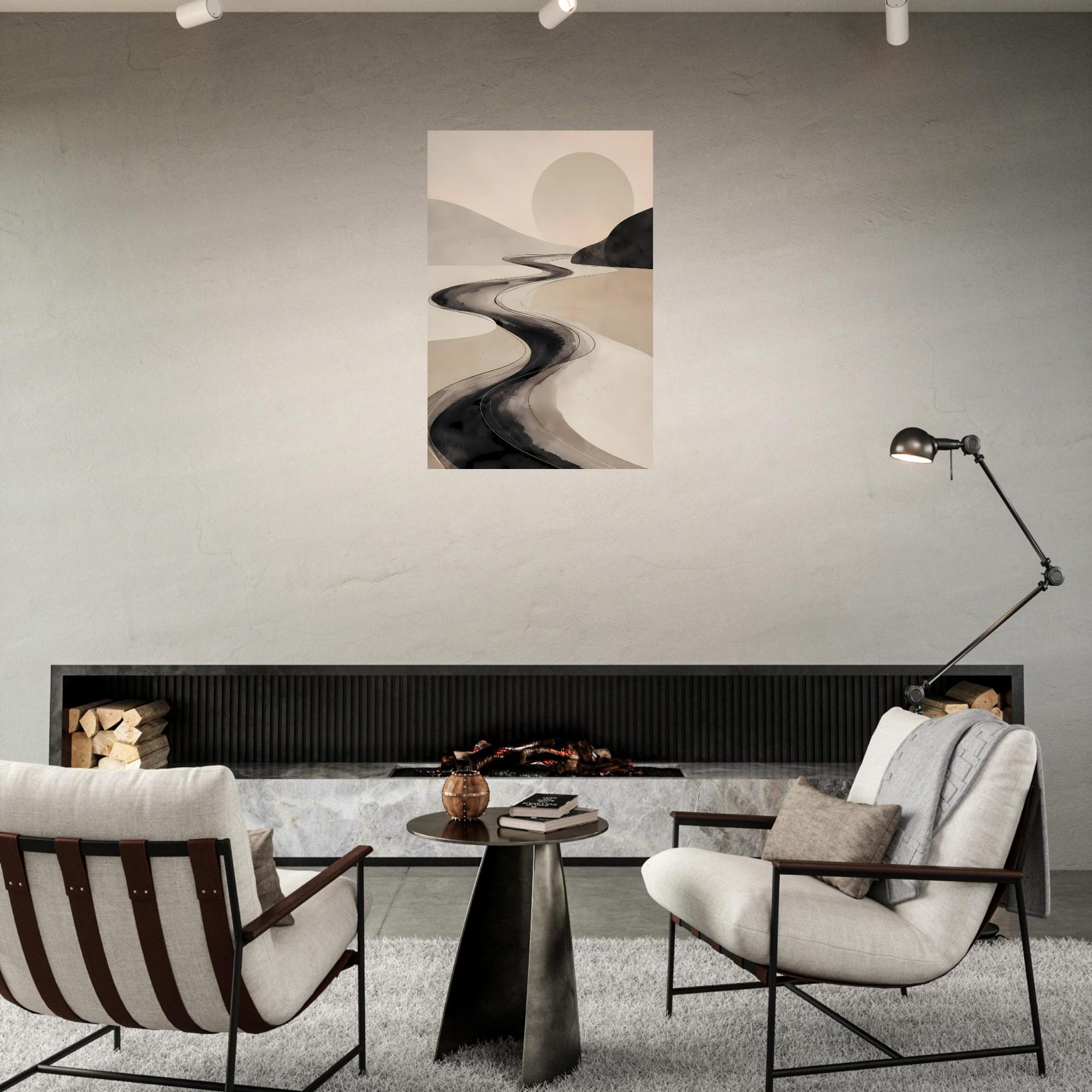 Japandi Landscape Wall Art — artwork view 2
