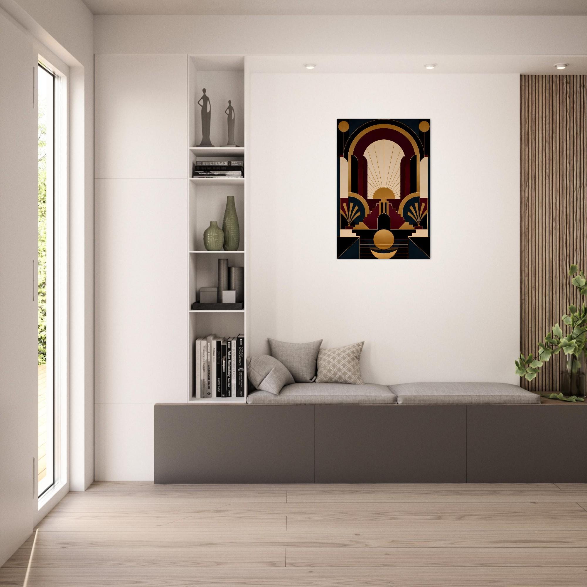 Art Deco Geometric Wall Art — artwork view 2
