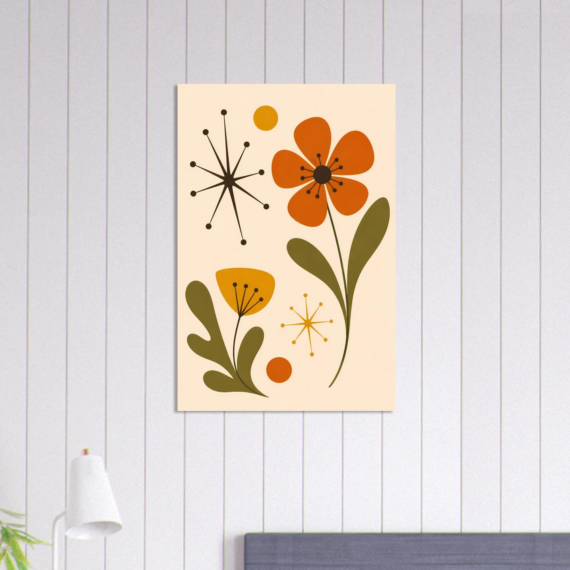 Mid Century Botanical Wall Art — artwork view 2
