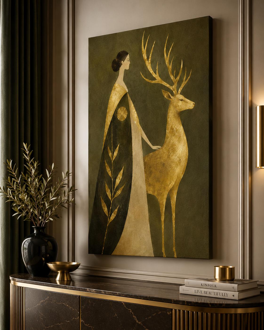 Japandi Woman Wall Art — artwork view 2