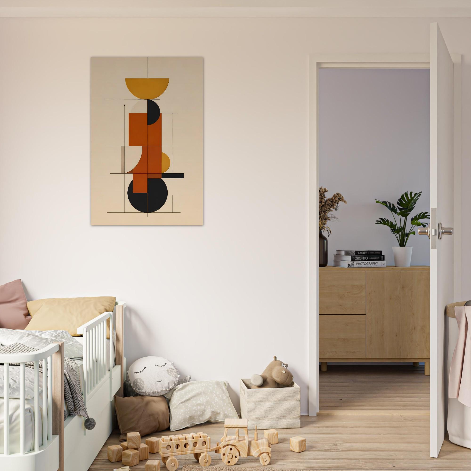 Bauhaus Geometric Wall Art — artwork view 2