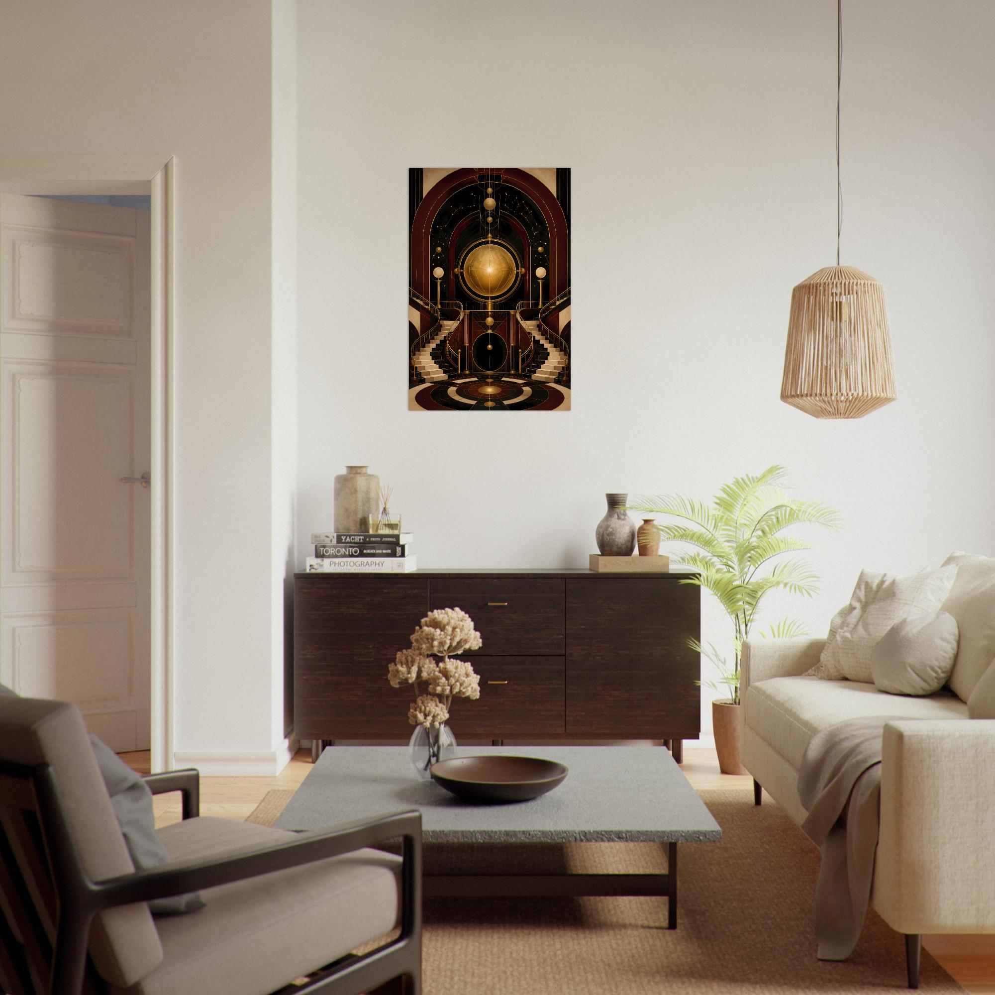 Art Deco Geometric Wall Art — artwork view 2