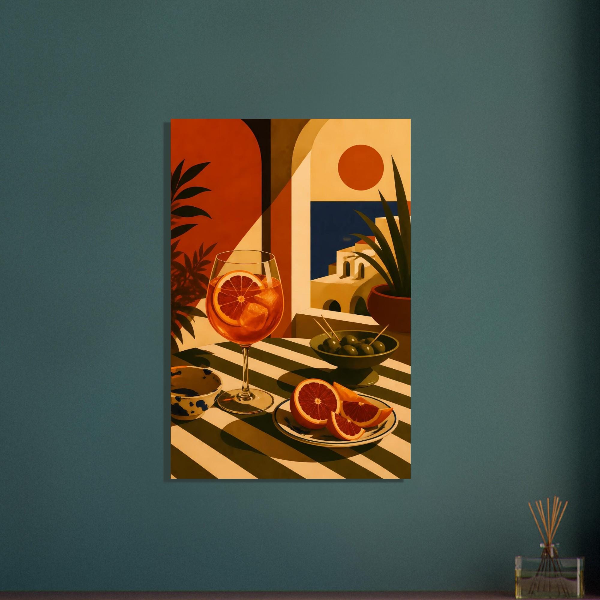 Mediterranean Cocktail Wall Art — artwork