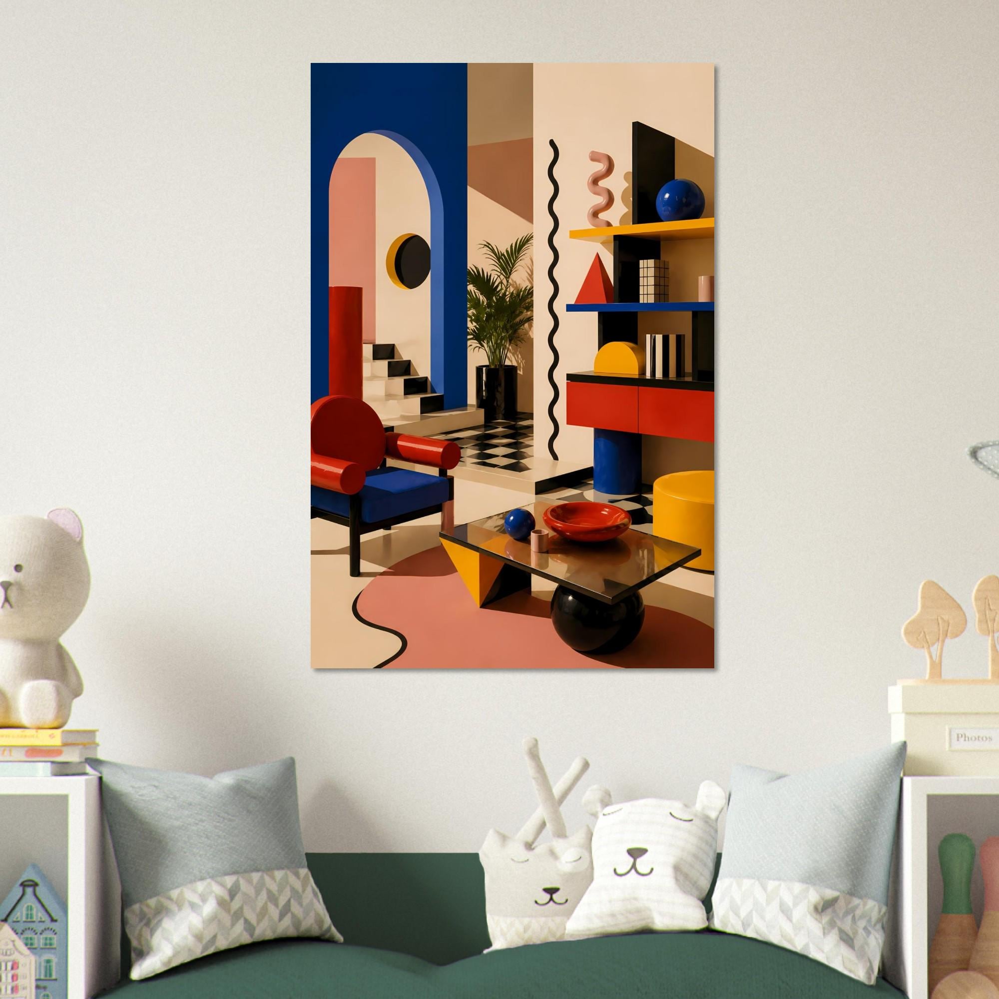 Bauhaus Geometric Wall Art — artwork view 2