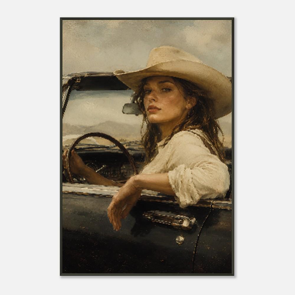 Vintage Cowgirl Wall Art — artwork view 2